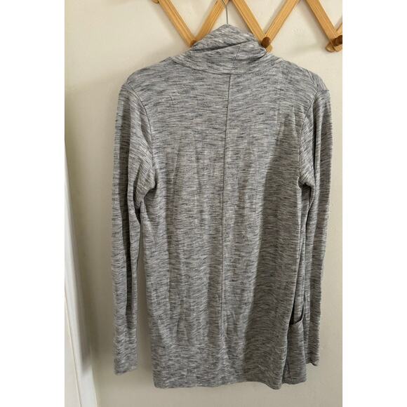 Athleta Sweater Women's Small Gray Pranayama Wrap Cover Up Open Cardigan - Picture 9 of 9
